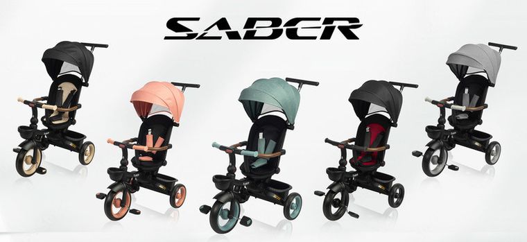 Toyz, Saber, rowerek 3-kołowy, light pink