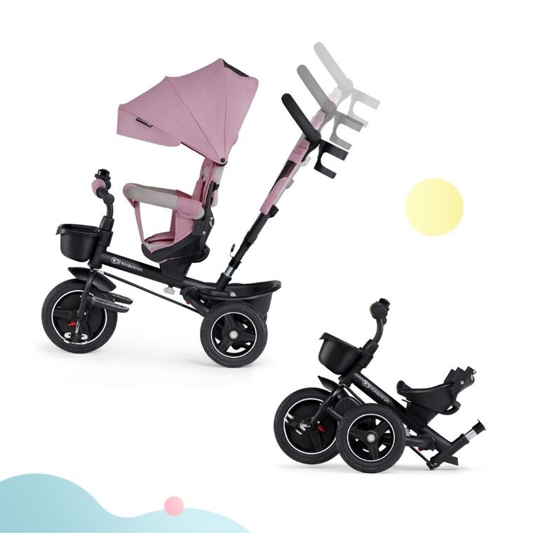 Kinderkraft, Spinstep, rowerek trójkołowy, Pink