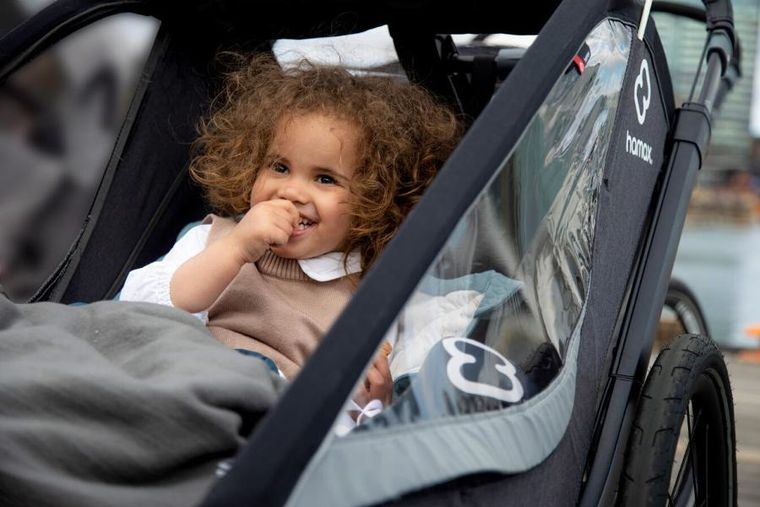 Hamax, Cocoon One, przyczepka rowerowa, grey/black