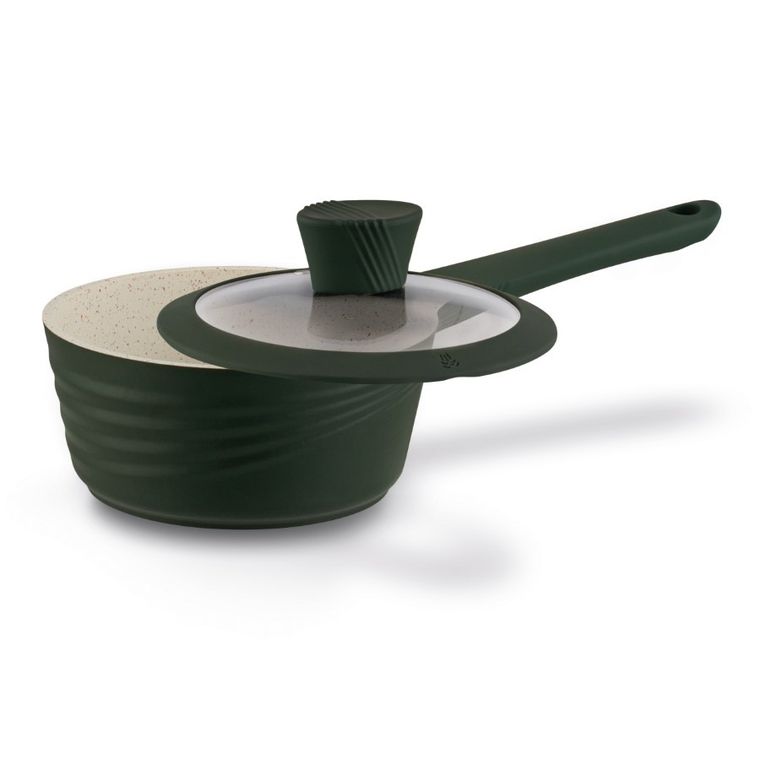 Starke Pro, Naturale, zestaw garnków marmurowych z pokrywką i patelnia, 10 elementów