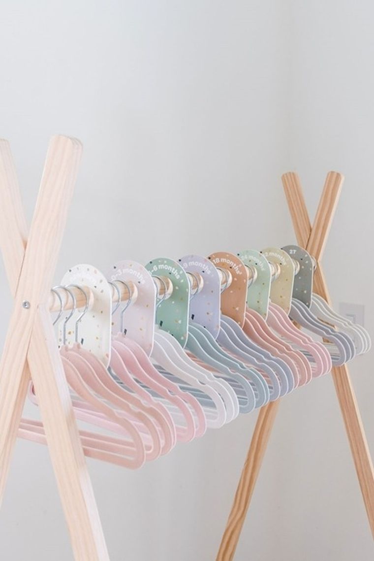 3 Sprouts, wieszaki welurowe dla dzieci, hazelnut, 15 szt.