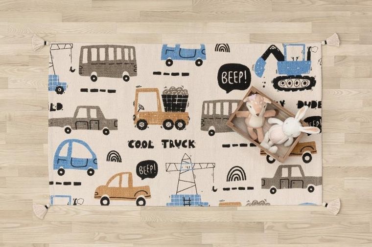 4living, dywan bawełniany, ciężarówki, 70-120 cm