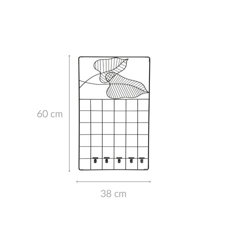 4living, metalowa tablica krata na notatki, 38-60 cm