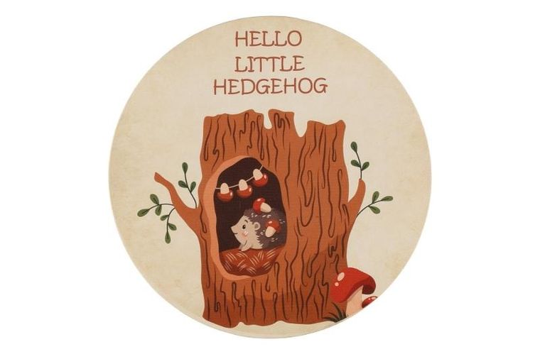 4living, okrągłe obrazki ze zwierzątkami do pokoju dziecięcego, 3 szt.