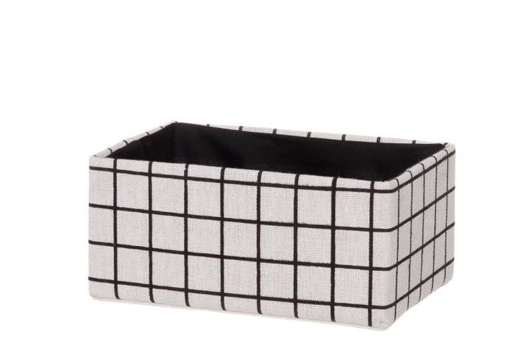 4living, tekstylne organizery w kratkę, 3 szt.
