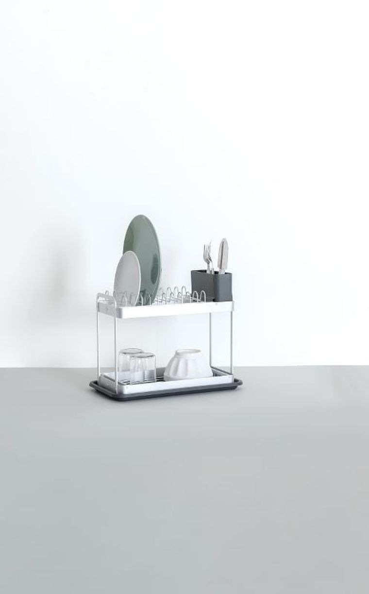 5five Simply Smart, bardzo wąska suszarka do naczyń 2-poziomowa, 42-23.2-35 cm