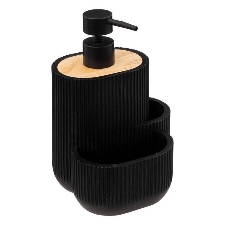 5five Simply Smart, dozownik na płyn do naczyń i gąbki, Blackwood