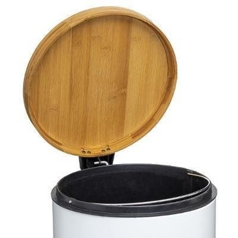 5five Simply Smart, kosz na śmieci, Natureo, 30 L, metalowy, biały