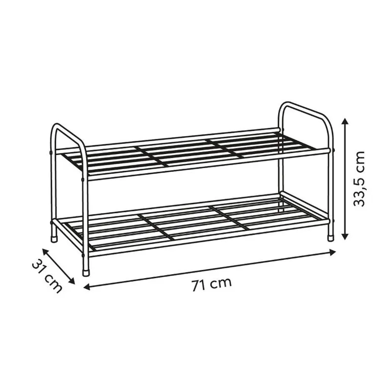 5five Simply Smart, Metty, metalowy stojak na buty, 2 poziomy, 71 cm