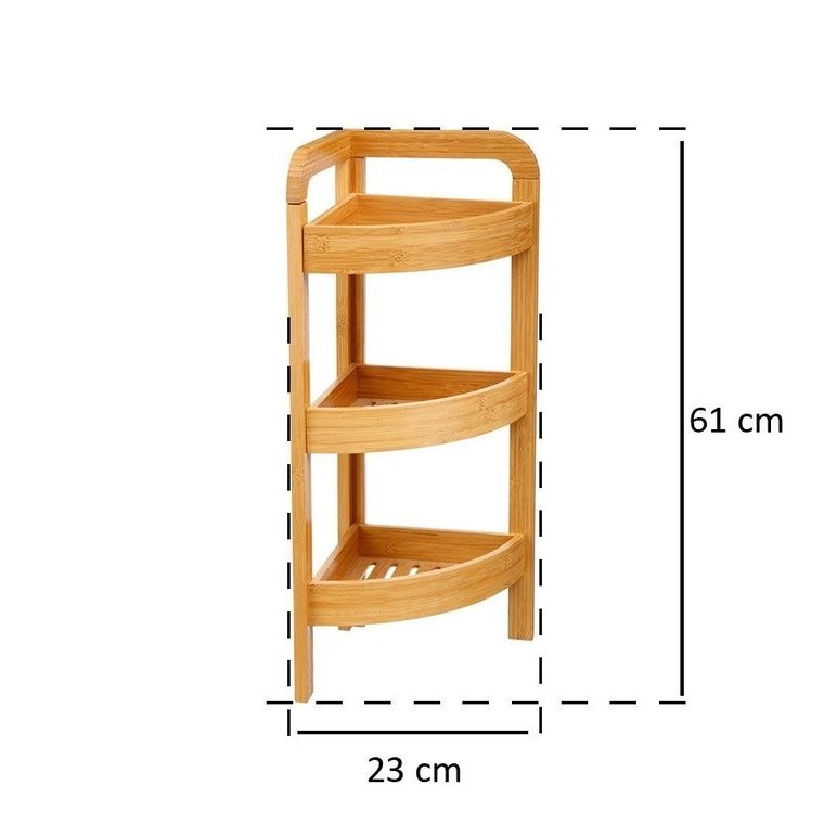 5five Simply Smart, regał bambusowy do łazienki, narożny