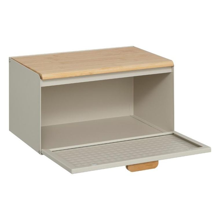 5five Simply Smart, Sensia, metalowy chlebak z bambusową pokrywą