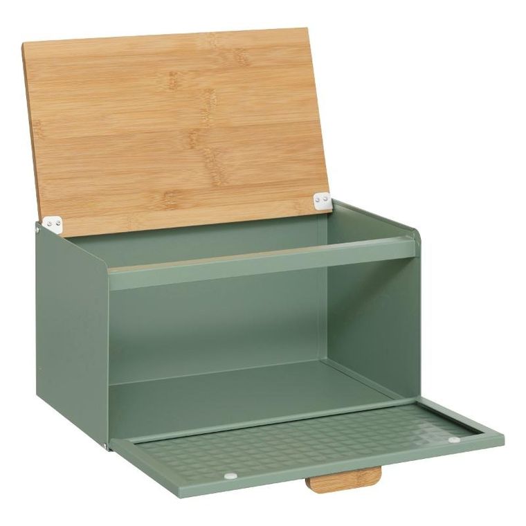 5five Simply Smart, Sensia, metalowy chlebak z bambusową pokrywą