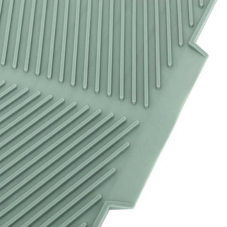 5five Simply Smart, silikonowa mata do suszenia naczyń ze stojakiem na talerze, 43,5-33-8,5 cm