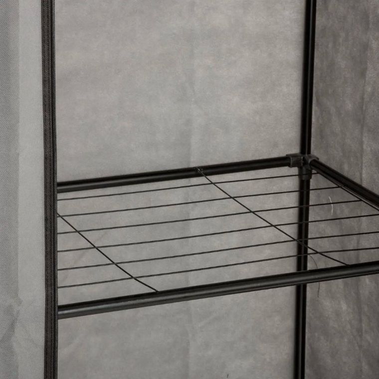 5five Simply Smart, szafa tekstylna na ubrania, 118-48-168 cm, czarna