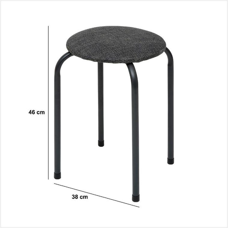 5five Simply Smart, taboret z miękkim siedziskiem, 46 cm
