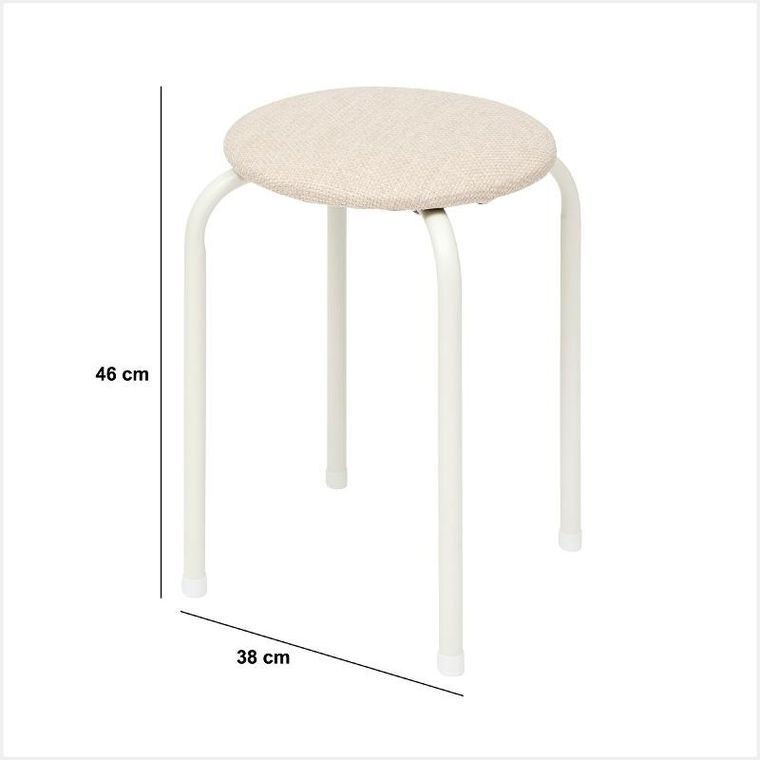 5five Simply Smart, taboret z miękkim siedziskiem, 46 cm