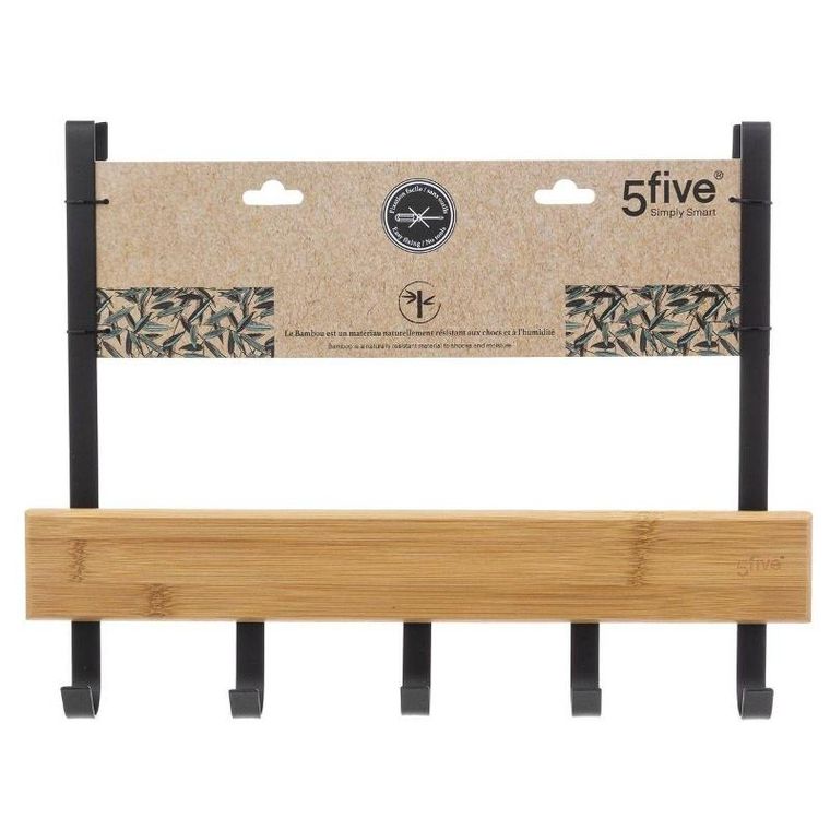 5five Simply Smart, wieszak łazienkowy na drzwi, 5 haczyków