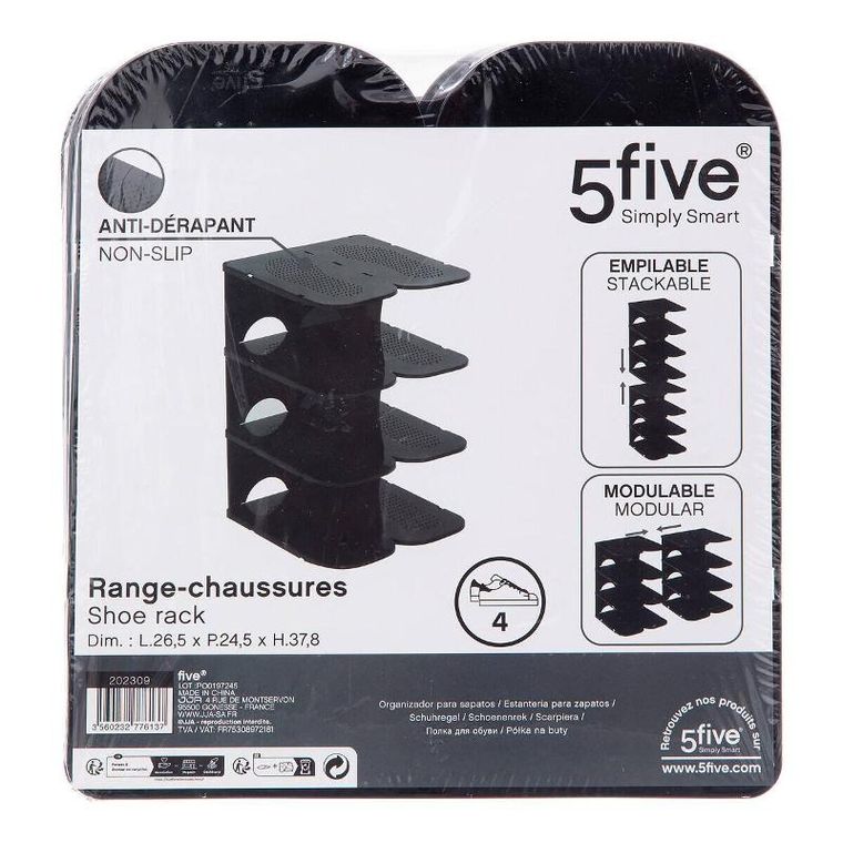 5five Simply Smart, wieszak na buty do szafy na 4 pary