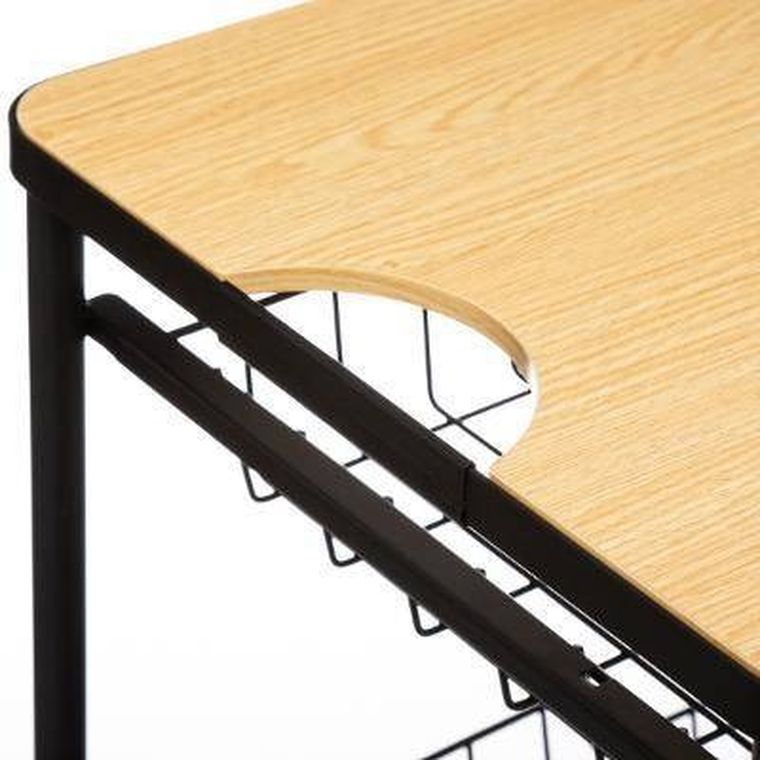 5Five Simply Smart, wózek kuchenny z tacą i koszykami, czarny