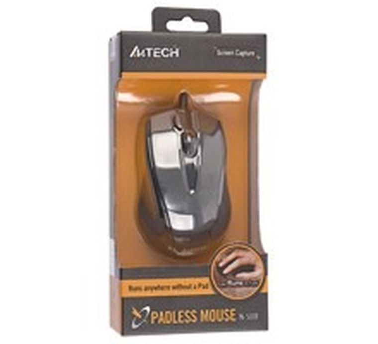 A4 Tech, mysz laserowa V-Track N-500F-1, USB, Glossy Grey