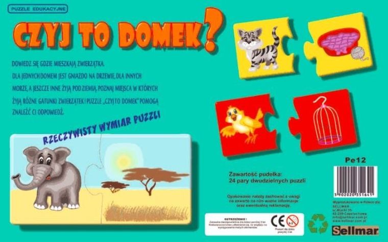 Abino, Czyj to domek? puzzle, 48 elementów