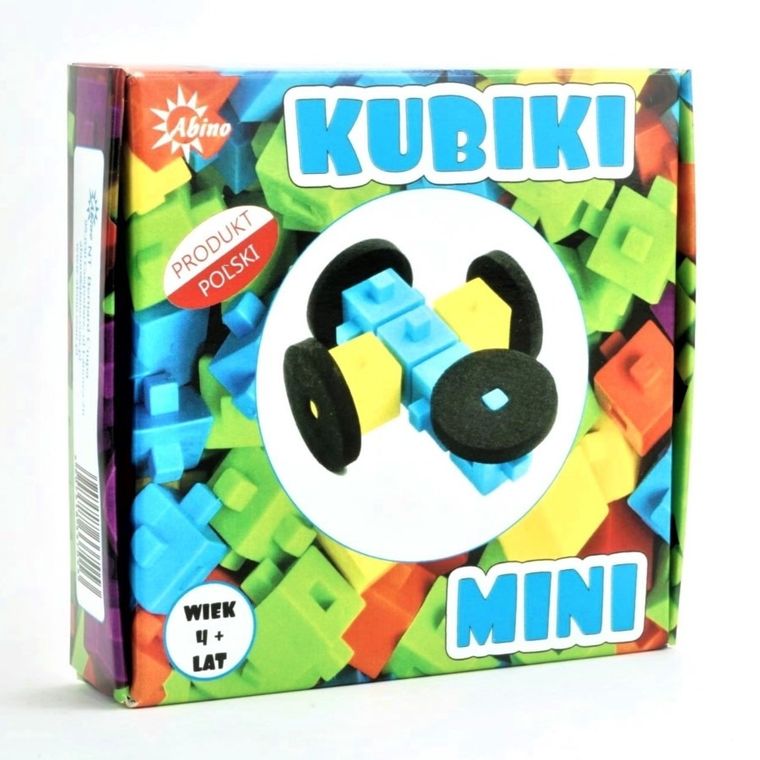 Abino, Kubiki mini, Autko, klocki, 11 elementów