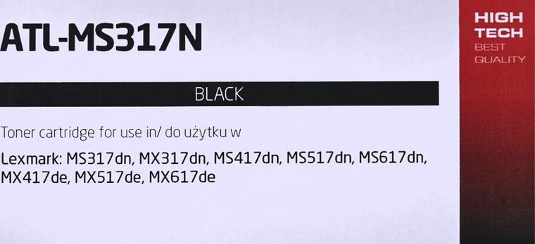 Activejet, ATL-MS317N toner, zamiennik do Lexmark 51B2000, Supreme, 2500 stron, czarny