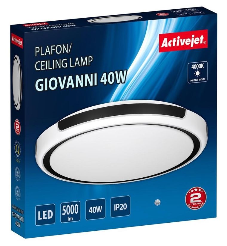 Activejet, Giovanni, plafon LED, 40W