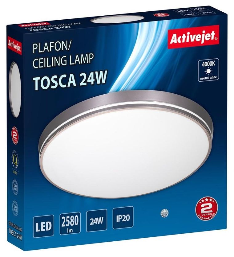 Activejet, Tosca, plafon LED, 24W