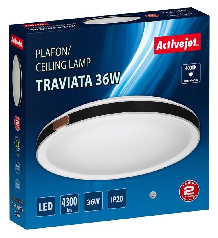 Activejet, Traviata, plafon LED, 36W