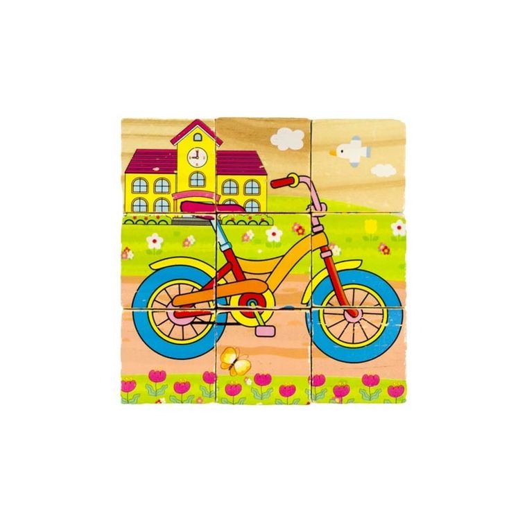 Adar, drewniane klocki obrazkowe, 9 elementów