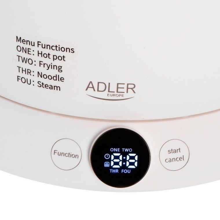 Adler, garnek wielofunkcyjny, 4 inteligentne tryby pracy, LED