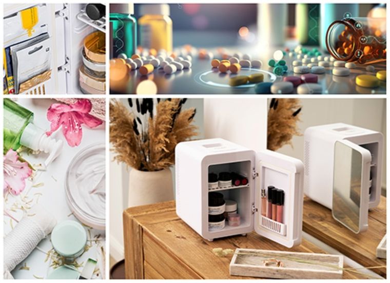 Adler, mini lodówka, z lustrem, 4l