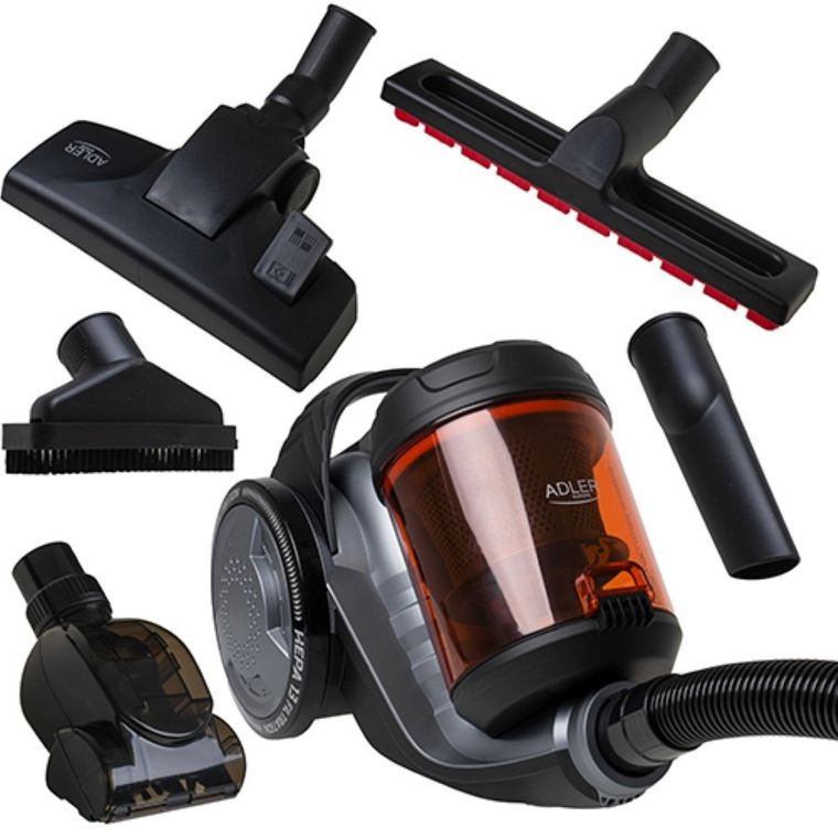 Adler, odkurzacz cyklonowy, bezworkowy, pojemnik, 1,6l