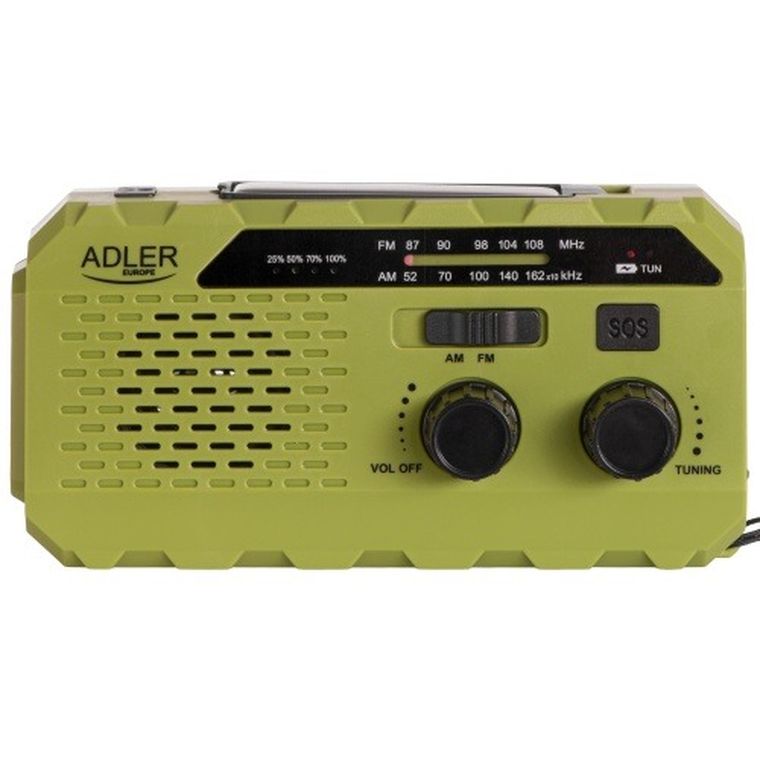Adler, radio solarne z korbką ręczną