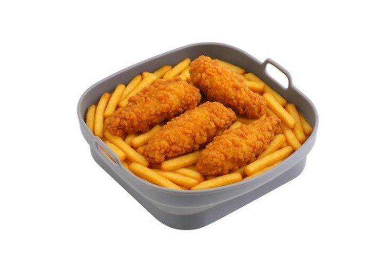 Adler, tacka silikonowa do frytkownicy beztłuszczowej, kwadratowa, 19,7 cm