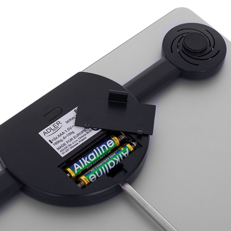 Adler, waga łazienkowa, AD8174s, srebrna