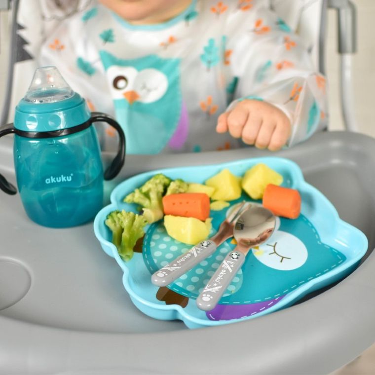 Akuku, bidon z miękkim ustnikiem, niebieski, 280 ml, A0366