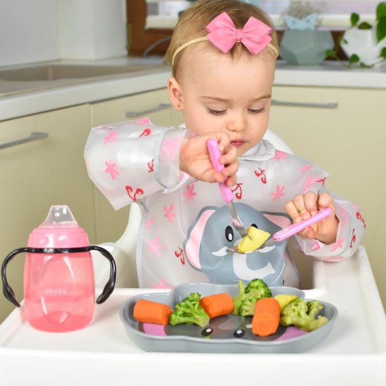 Akuku, bidon z miękkim ustnikiem, różowy, 280 ml, A0429