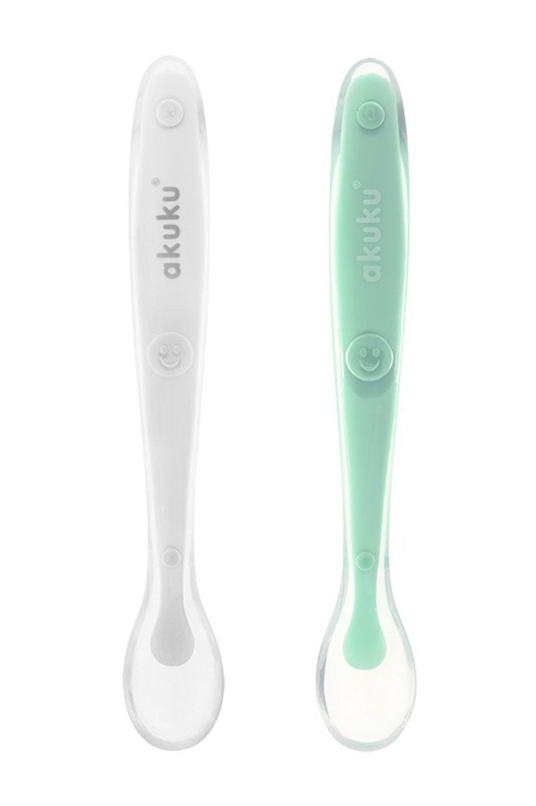 Akuku, łyżeczka silikonowa, white