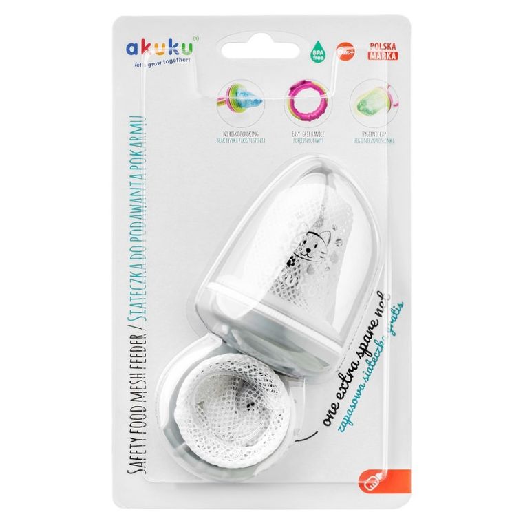 Akuku, siateczka do podawania pokarmów, kotek