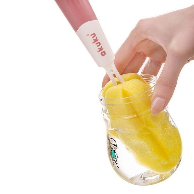 Akuku, szczotka silikonowa z wymienną końcówką