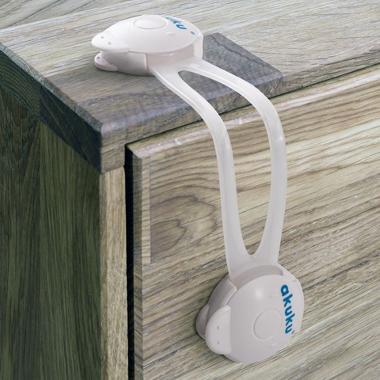 Akuku, zabezpieczenia uniwersalne do szafek, długie, 16 cm