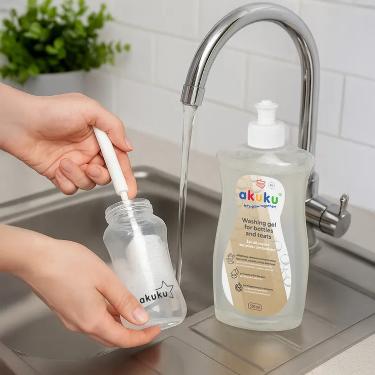 Akuku, żel do mycia butelek i smoczków, 500 ml