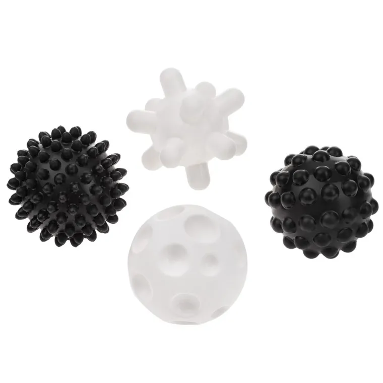 Akuku, zestaw piłeczek sensorycznych, czarno-białe