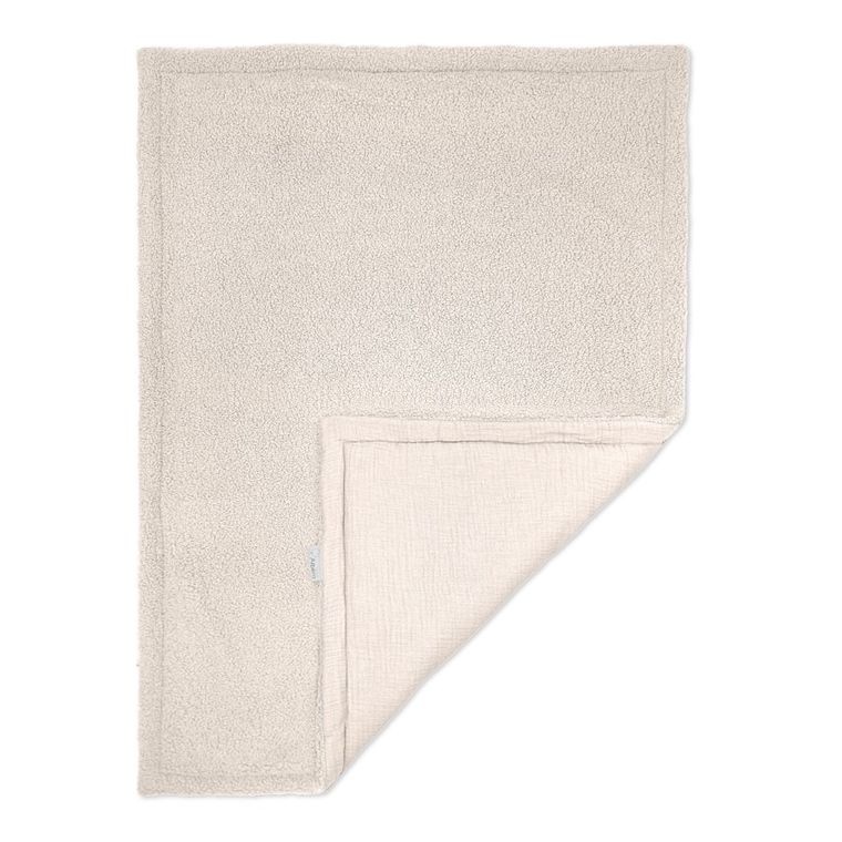 Albero Mio, Cotton Muślin & Boucle, kocyk boucle, wanilia, 75-100 cm