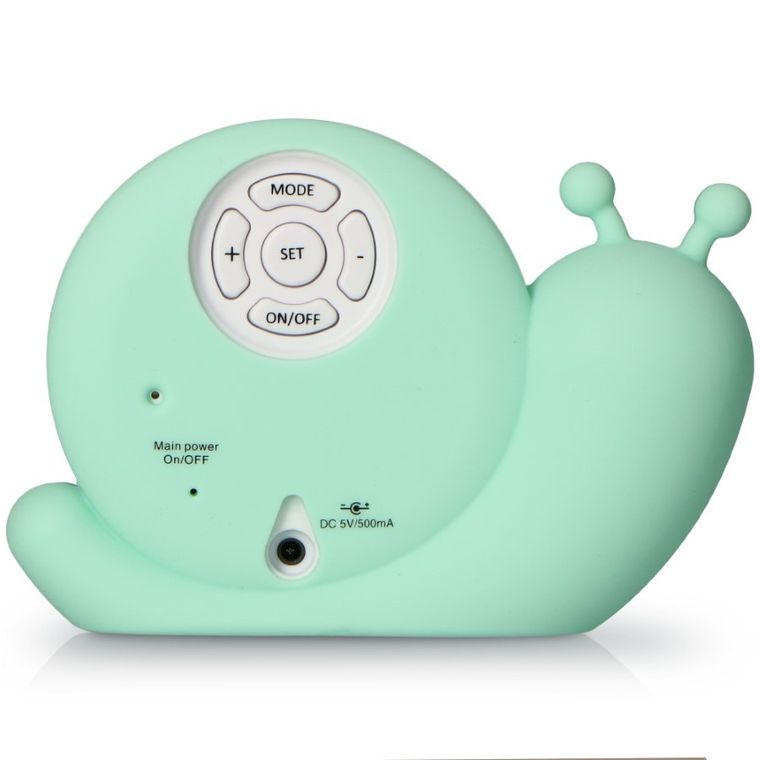 Alecto, trener snu, budzik i lampka, turkusowy