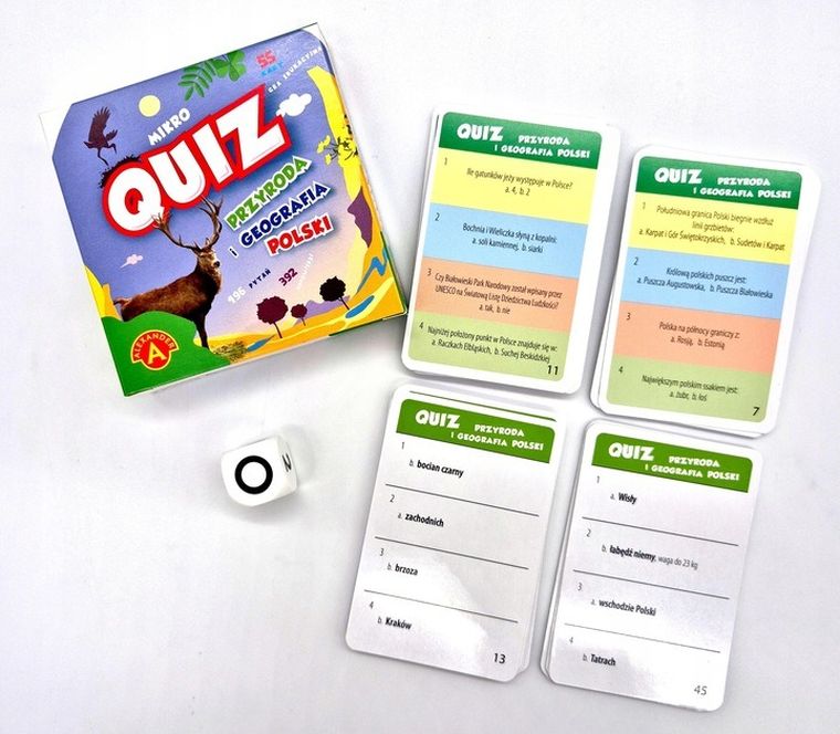Alexander, Quiz, Przyroda i geografia polski, kieszonkowa gra edukacyjna