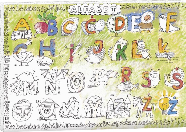 Alfabet. Kolorowanka ramka do zawieszenia