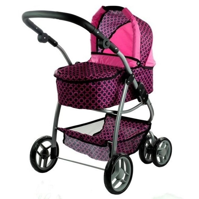 Alice, głęboki wózek dla lalek z funkcją spacerówki, 2w1